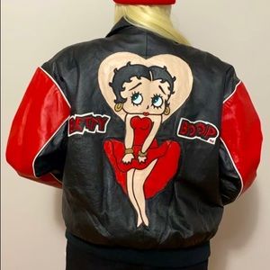 Vintage Betty Boop leather bomber